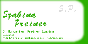 szabina preiner business card